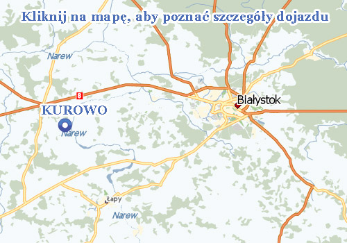 Kurowo - mapa dojazdu